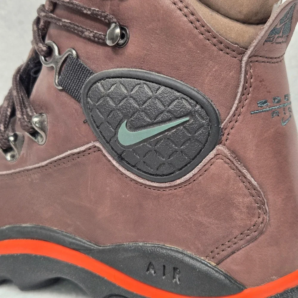 Vtg‎ Nike ACG Zoom Air Hiking Boots Mens 8.5 Brown Leather Vintage Rugged Y2K